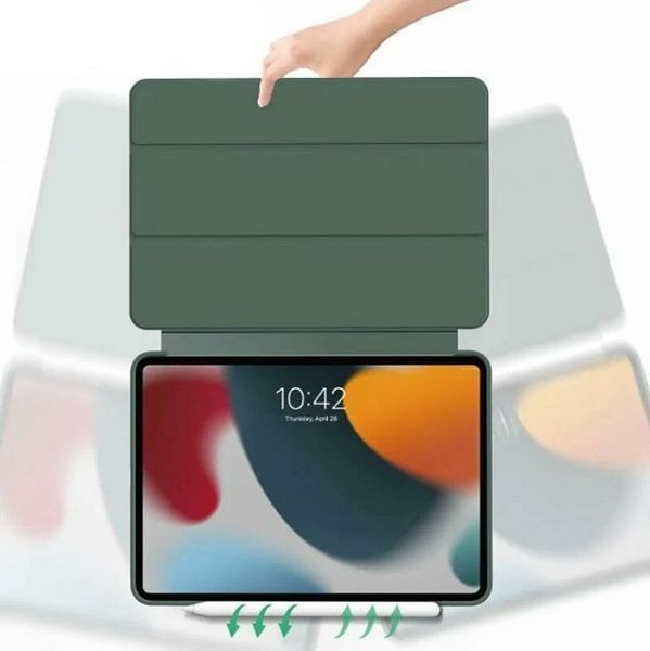 Чохол-книжка BeCover Tri Fold Soft TPU Silicone для Apple iPad Pro Pro 13" M4 2024 Dark Green (711752) 558416 фото