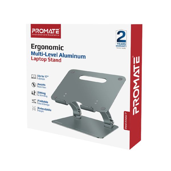 Охолоджуюча пiдставка для ноутбука Promate DeskMate-7 Grey 480372 фото