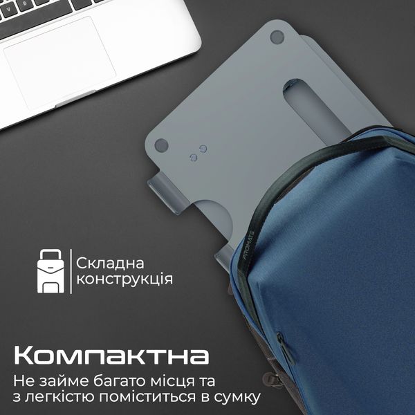 Охолоджуюча пiдставка для ноутбука Promate DeskMate-7 Grey 480372 фото