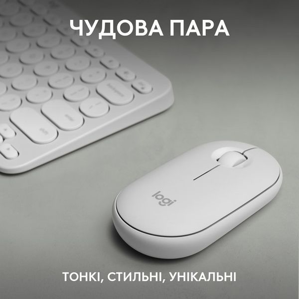 Комплект (клавіатура, миша) бездротовий Logitech Pebble 2 Combo White (920-012240) 479773 фото
