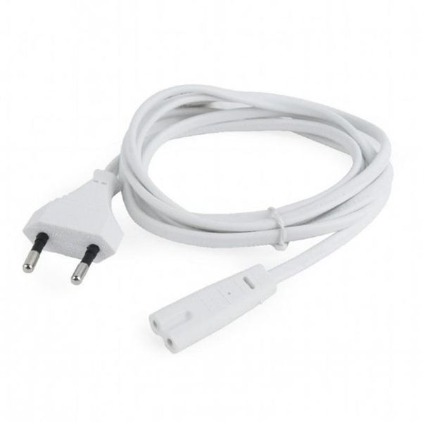 Кабель живлення Cablexpert (PC-184/2-W) CEE7/16-C7, 1.8 м, білий 210079 фото