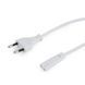 Кабель живлення Cablexpert (PC-184/2-W) CEE7/16-C7, 1.8 м, білий 210079 фото 1