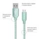 Кабель ColorWay USB - micro USB (M/M), 2.4 А, 2 м, Mint (CW-CBUM009-MT) 296161 фото 2