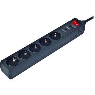 Мережевий фільтр EnerGenie SPG5-C-15 5 розеток, 4,5 м, Black 50429 фото
