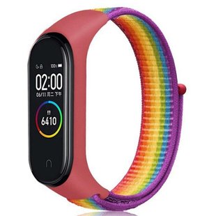 Ремінець BeCover Nylon Style для Xiaomi Mi Smart Band 7 Red-Rainbow (707669) 425490 фото