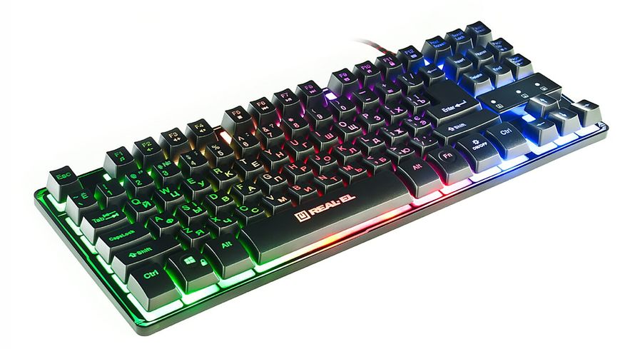 Клавіатура REAL-EL Gaming 8710 TKL Backlit Ukr Black 449231 фото