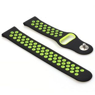 Ремінець BeCover Nike Style для Samsung Galaxy (20mm)/Watch 5/ Watch 4 40/44mm/Watch 4 Classic 42mm/Watch Active/Active 2 40/44mm/Watch 3 41mm/Gear S2/Classic/Gear Sport Black-Yellow (705697) 348667 фото