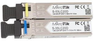 Модуль SFP MikroTik S-3553LC20D пара (1.25G Single Mode, LC, до 20км, підтримує DDM) 107138 фото