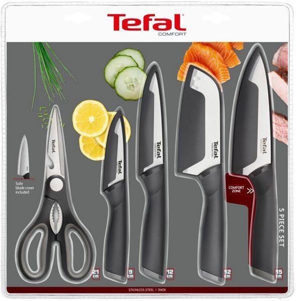 Набір ножів Tefal Comfort 5 предметів (K2215S55) 560214 фото