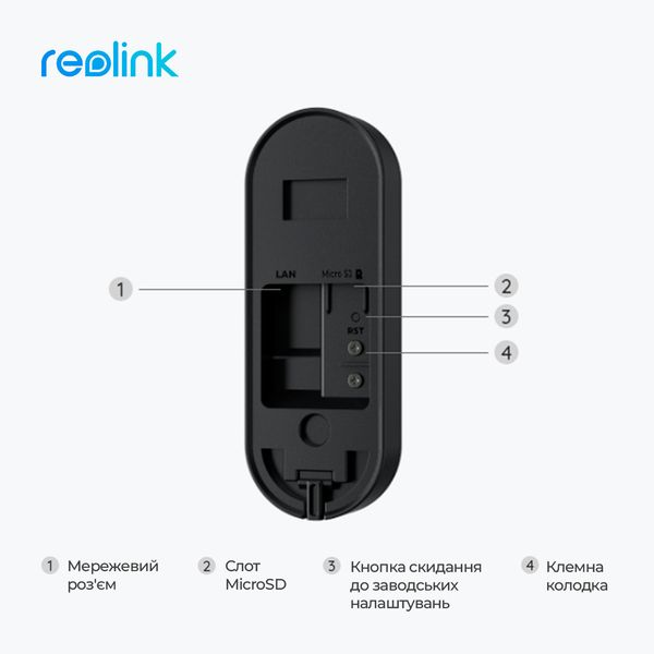 Відеодзвінок Reolink Video Doorbell WiFi 460241 фото