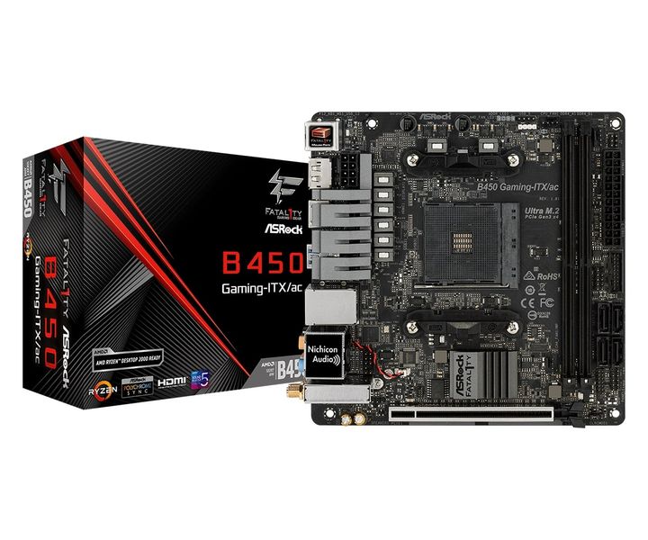 Материнська плата ASRock B450 Gaming-ITX/AC Socket AM4 437237 фото