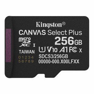 Карта пам`яті MicroSDXC 256GB UHS-I Class 10 Kingston Canvas Select Plus R150MB/s (SDCS3/256GBSP) 564147 фото