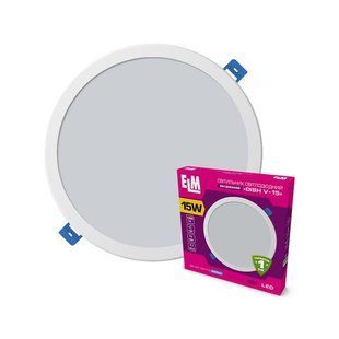 Світильник стельовий світлодіодний вбудований круглий ELM 15W 6500К Disk-V IP20 26-0060 444778 фото