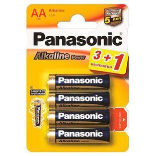 Батарейка Panasonic Alkaline Power AA/LR06 BL 4 шт (LR6APB/4BP) 538021 фото