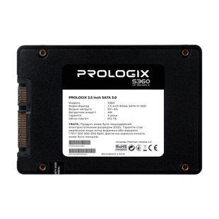 Накопичувач SSD 512GB Prologix S360 2.5" SATAIII 3D TLC (PRO512GS360) 513948 фото