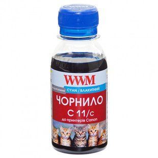 Чорнило WWM Canon CL-511С/CL-513С/CLI-521C (Cyan) (C11/C-2) 100г 210324 фото