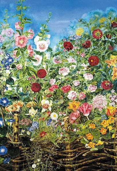 Пазл UkrainianPuzzles Квіти за тином. Катерина Білокур 585514 фото