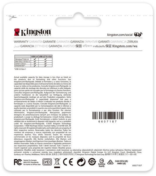 Флеш-накопичувач USB3.2 64GB Kingston DataTraveler Exodia Black/Teal (DTX/64GB) 322990 фото