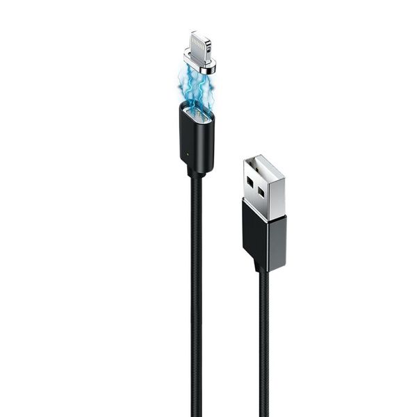 Кабель Grand-X USB - Lightning (M/M), магнітний, 1 м, Black (MG-01L) 321216 фото