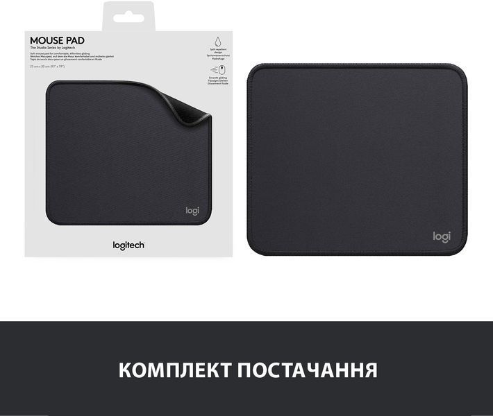 Ігрова поверхня Logitech Mouse Pad Studio Graphite (956-000049) 395292 фото