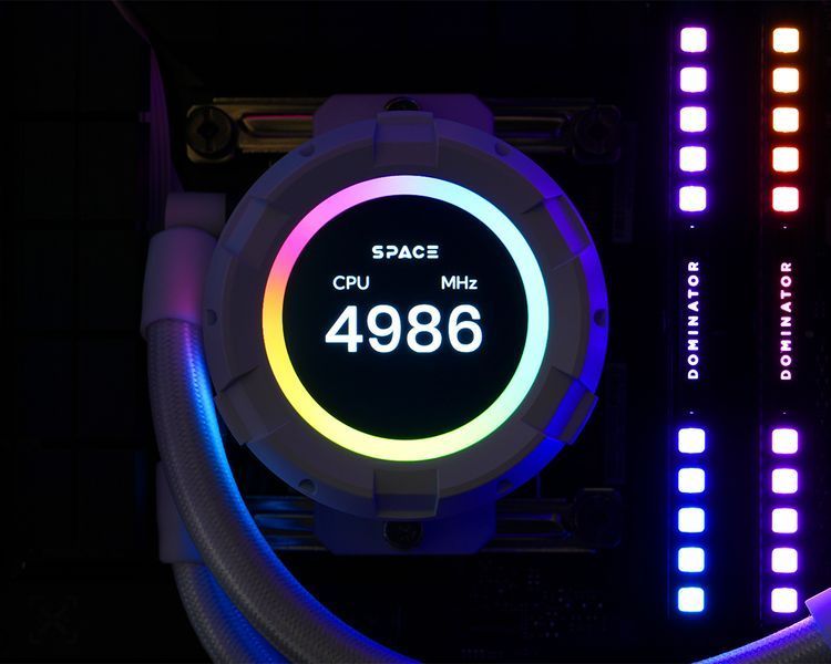 Система водяного охолодження ID-Cooling Space LCD SL360 XE White 514930 фото