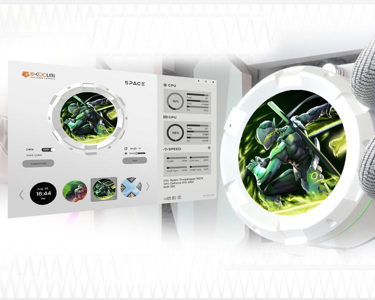 Система водяного охолодження ID-Cooling Space LCD SL360 XE White 514930 фото