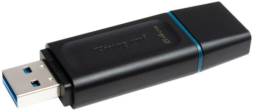 Флеш-накопичувач USB3.2 64GB Kingston DataTraveler Exodia Black/Teal (DTX/64GB) 322990 фото