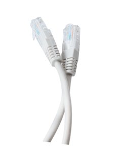 Патч-корд литий Tecro UTP-RJ45-0100, RJ45, Cat.5e, 1m, сірий 452008 фото