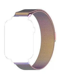 Ремінець BeCover Milanese Style для Samsung Galaxy (20mm)/Watch 5/ Watch 4 40/44mm/Watch 4 Classic 42mm/Watch Active/Active 2 40/44mm/Watch 3 41mm/Gear S2/Classic/Gear Sport Rainbow (707678) 425914 фото