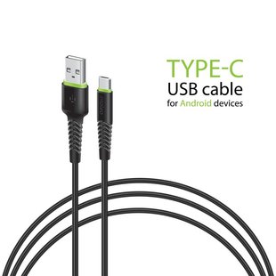 Кабель Intaleo CBFLEXT2 USB - USB Type-C (M/M), 2 м, Black (1283126521423) 435609 фото