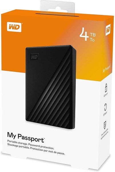 Зовнішній жорсткий диск 2.5" USB 4.0TB WD My Passport Black (WDBPKJ0040BBK-WESN) 282373 фото