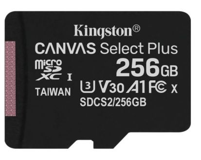 Карта пам`яті MicroSDXC 256GB UHS-I/U3 Class 10 Kingston Canvas Select Plus R100/W85MB/s (SDCS2/256GBSP) 277378 фото