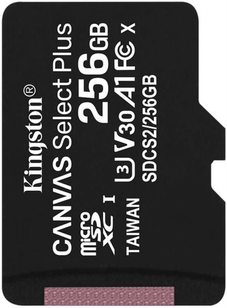 Карта пам`яті MicroSDXC 256GB UHS-I/U3 Class 10 Kingston Canvas Select Plus R100/W85MB/s (SDCS2/256GBSP) 277378 фото