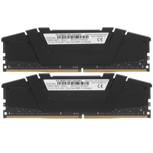 Модуль пам`ятi DDR4 2x16GB/3600 G.Skill Ripjaws V Black (F4-3600C16D-32GVKC) 317238 фото