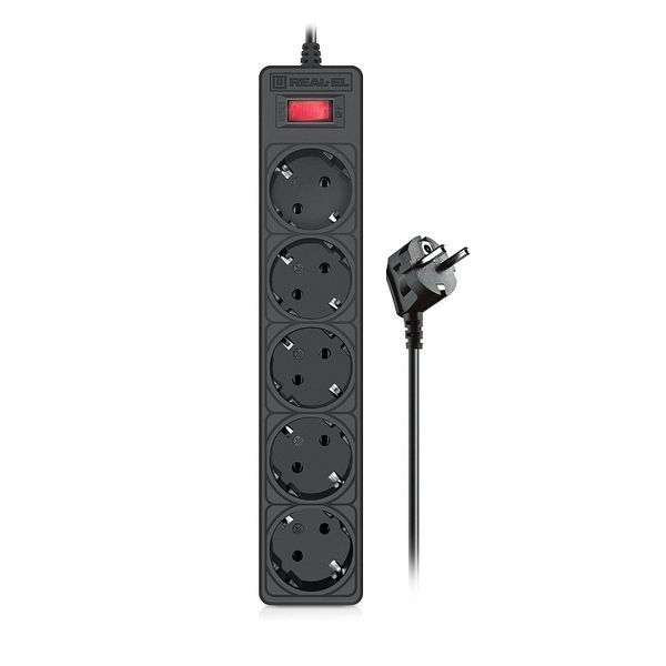 Фільтр живлення REAL-EL RS-Protect 505 1.8 м Black (EL122300044) 605392 фото