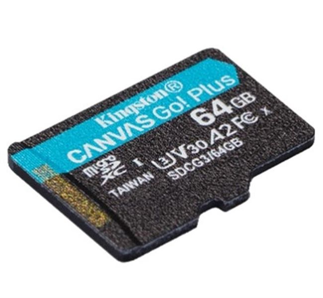 Карта пам`яті MicroSDXC 64GB UHS-I/U3 Class 10 Kingston Canvas Go! Plus R170/W70MB/s (SDCG3/64GBSP) 303983 фото