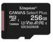 Карта пам`яті MicroSDXC 256GB UHS-I/U3 Class 10 Kingston Canvas Select Plus R100/W85MB/s (SDCS2/256GBSP) 277378 фото 1