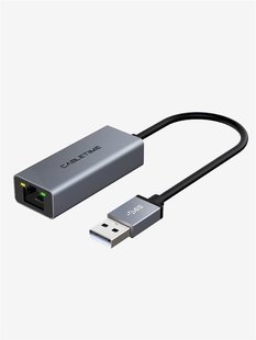 Мережевий адаптер Cabletime USB 100Mbps Ethernet, 0.15m,Space Grey (CB52G) 473993 фото