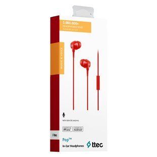 Гарнітура Ttec Pop Red (2KMM13K) 333829 фото