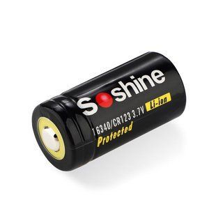 Акумулятор Soshine Protected CR123A/16340 3.7V 700mAh 1шт 508131 фото