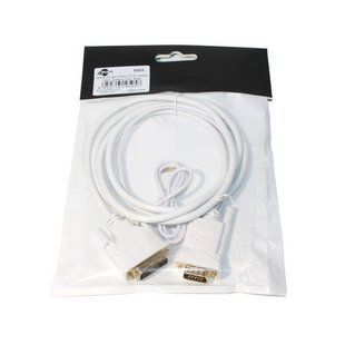 Кабель Atcom (9505) DVI-D - VGA, 1.8м, білий 540789 фото