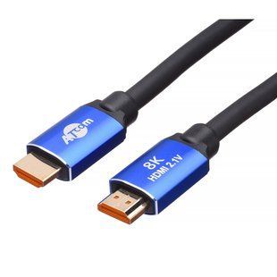 Кабель Atcom HDMI - HDMI V 2.1 (M/M), Real 8K 48Gbps, 1 м, Black/Blue (88801) 559896 фото