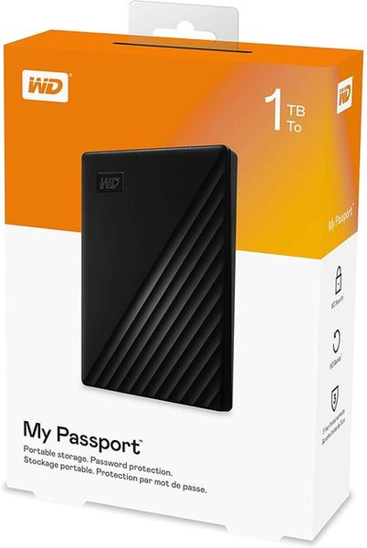 Зовнішній жорсткий диск 2.5" USB 1.0TB WD My Passport Black (WDBYVG0010BBK-WESN) 281709 фото