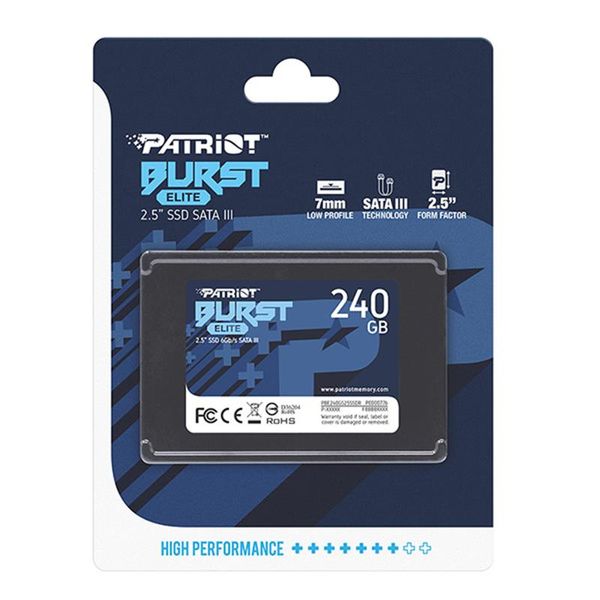 Накопичувач SSD 240GB Patriot Burst Elite 2.5" SATAIII TLC (PBE240GS25SSDR) 336785 фото