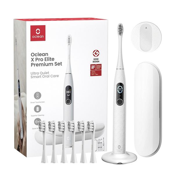 Розумна зубна електрощітка Oclean X Pro Elite Set Electric Toothbrush Grey (6970810552089) 424823 фото