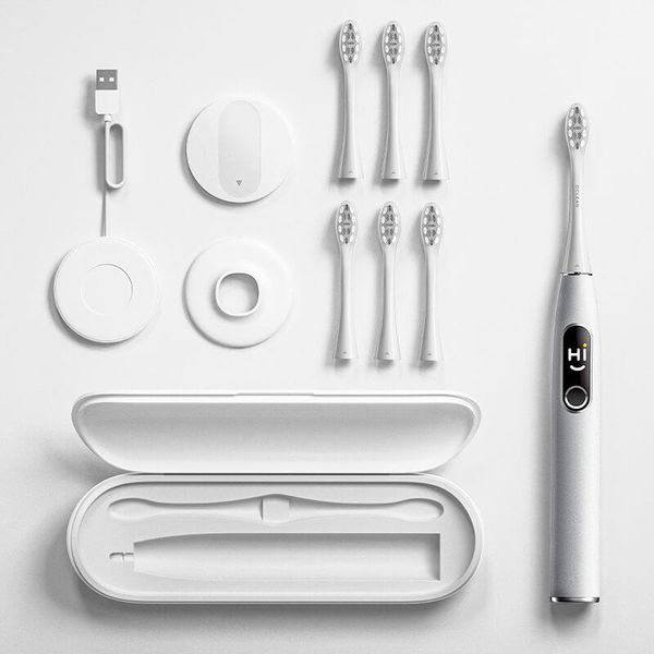 Розумна зубна електрощітка Oclean X Pro Elite Set Electric Toothbrush Grey (6970810552089) 424823 фото