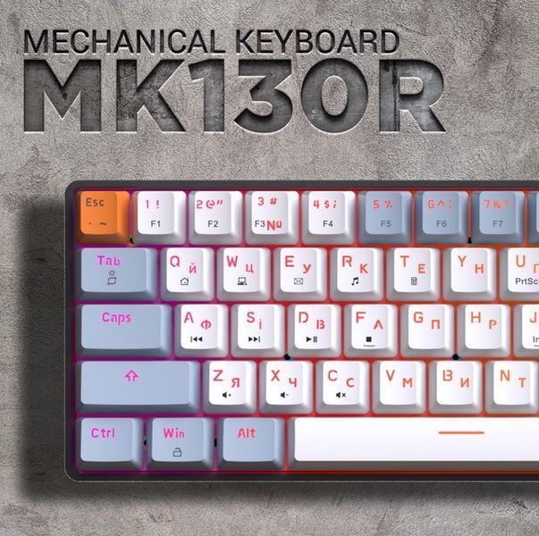 Клавіатура GamePro MK130R Red Swich Hot-Swap RGB Black 536778 фото