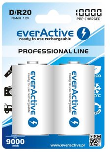 Акумулятор everActive D/HR20 10000mAh BL 2шт 257541 фото