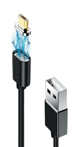 Кабель Grand-X USB - micro USB (M/M), магнитный, 1 м, Black (MG-01M) 321221 фото