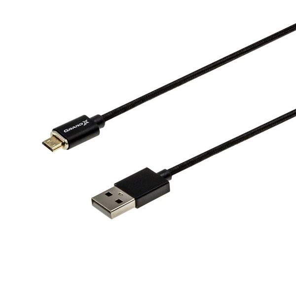 Кабель Grand-X USB - micro USB (M/M), магнитный, 1 м, Black (MG-01M) 321221 фото